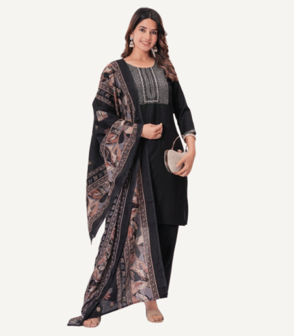 Pure Cotton Schiffli Kurta & Pant Set